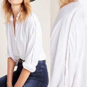 Cloth & Stone Landry Button-Front Tencel Ladder Lace Shirt